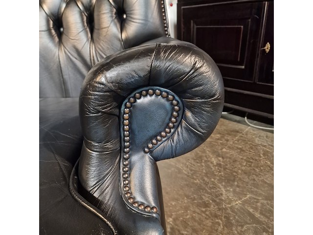 Fauteuil chesterfield, james, blauw - afbeelding 4 van  4