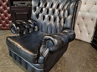 Fauteuil chesterfield, james, blauw - afbeelding 3 van  4