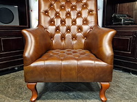Fauteuil chesterfield, jane, bruin