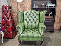 Fauteuil chesterfield, king, groen - afbeelding 1 van  6