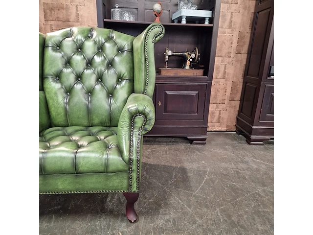 Fauteuil chesterfield, king, groen - afbeelding 5 van  6