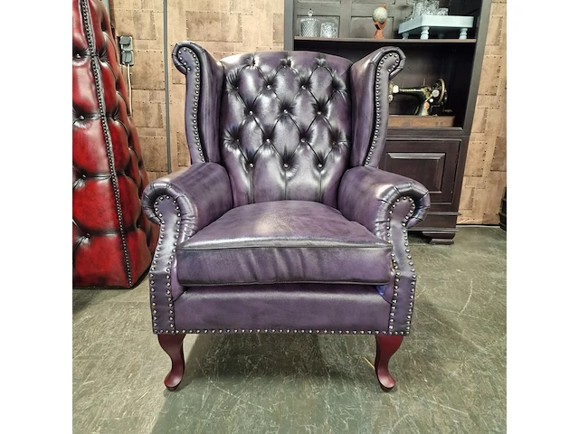 Fauteuil chesterfield, king, paars - afbeelding 1 van  6