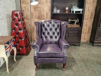Fauteuil chesterfield, king, paars - afbeelding 3 van  6