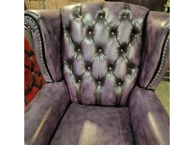 Fauteuil chesterfield, king, paars - afbeelding 6 van  6