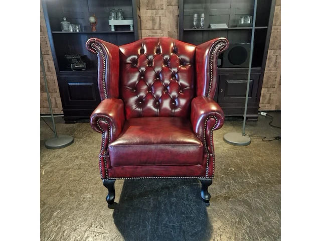 Fauteuil chesterfield, king, rood - afbeelding 1 van  4