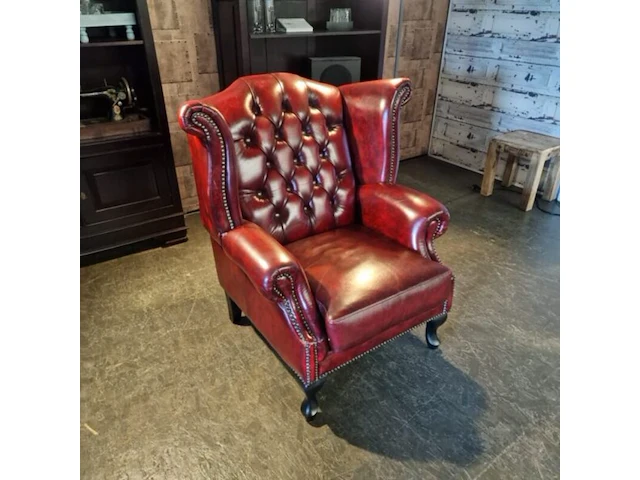 Fauteuil chesterfield, king, rood - afbeelding 2 van  4