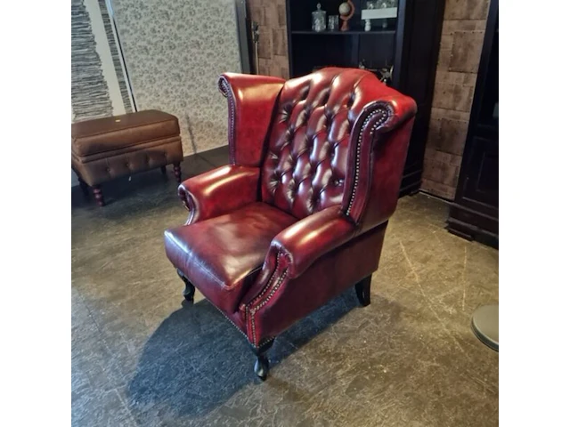 Fauteuil chesterfield, king, rood - afbeelding 3 van  4