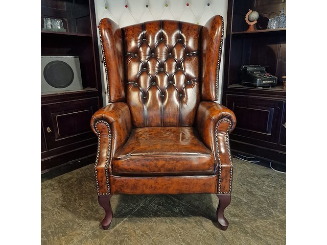Fauteuil chesterfield, lazychester, bruin - afbeelding 1 van  6