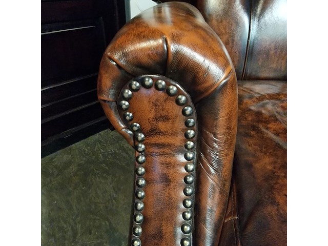 Fauteuil chesterfield, lazychester, bruin - afbeelding 2 van  6