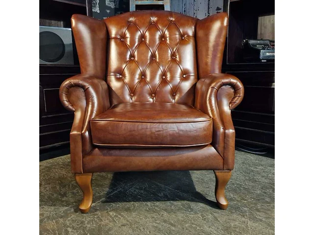 Fauteuil chesterfield, lord, bruin - afbeelding 1 van  6
