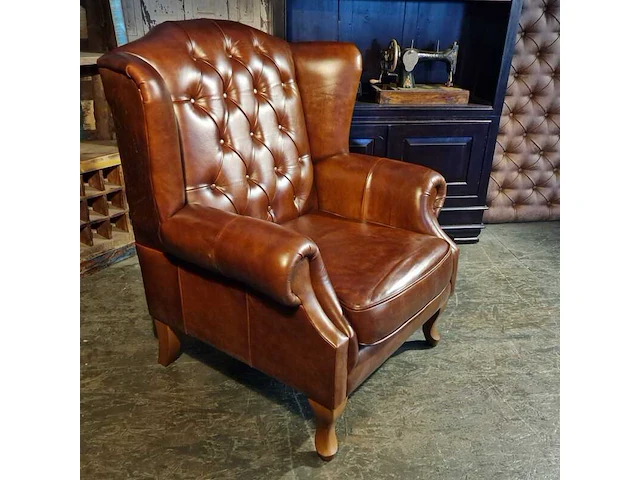 Fauteuil chesterfield, lord, bruin - afbeelding 4 van  6