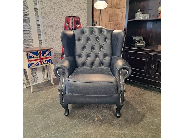 Fauteuil chesterfield, lord, grijs - afbeelding 1 van  6