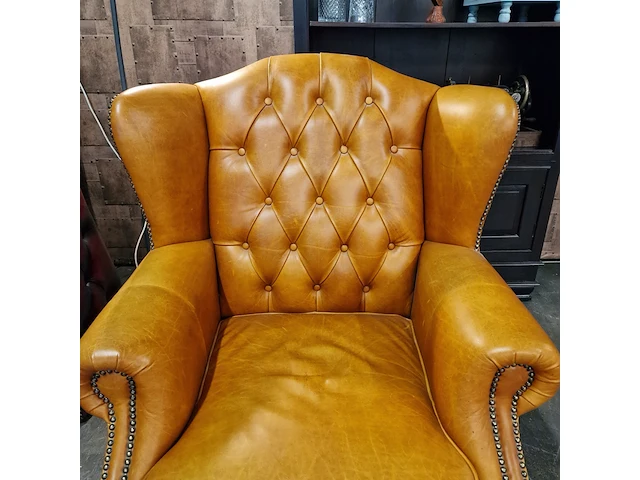 Fauteuil chesterfield, lord, oranje - afbeelding 3 van  7