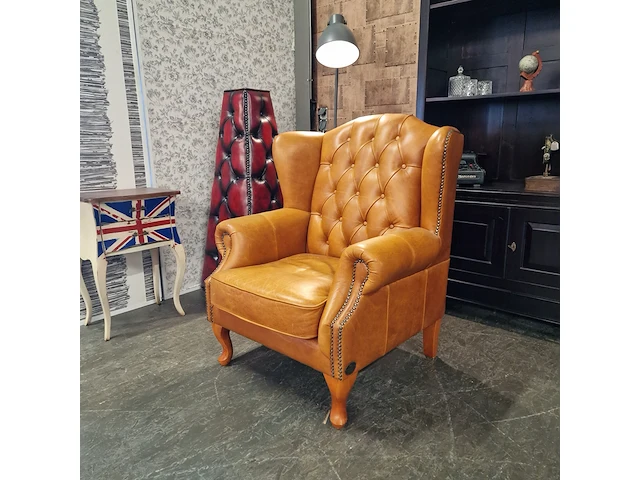 Fauteuil chesterfield, lord, oranje - afbeelding 4 van  7