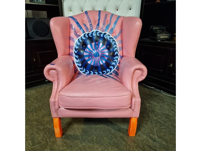 Fauteuil chesterfield, lord, roze - afbeelding 1 van  5