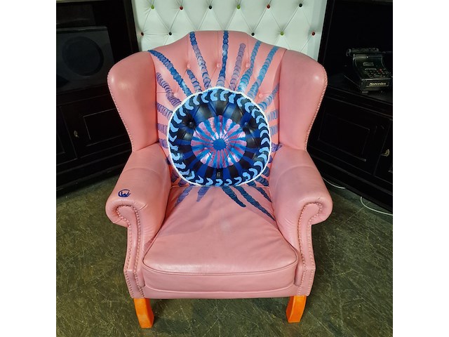 Fauteuil chesterfield, lord, roze - afbeelding 2 van  5