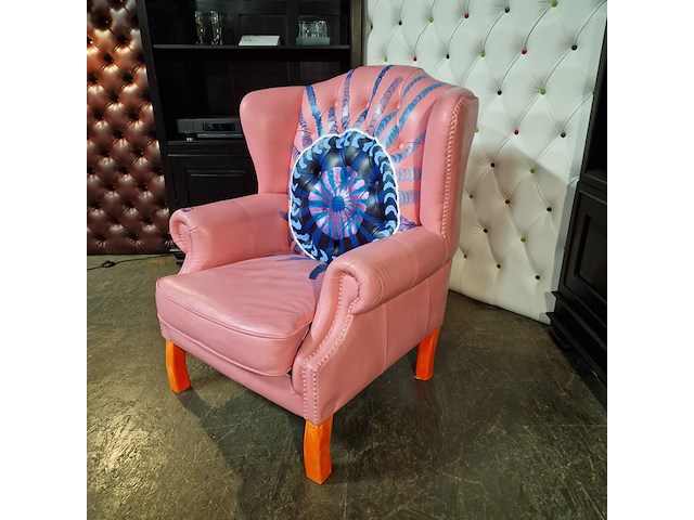 Fauteuil chesterfield, lord, roze - afbeelding 3 van  5