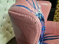 Fauteuil chesterfield, lord, roze - afbeelding 4 van  5