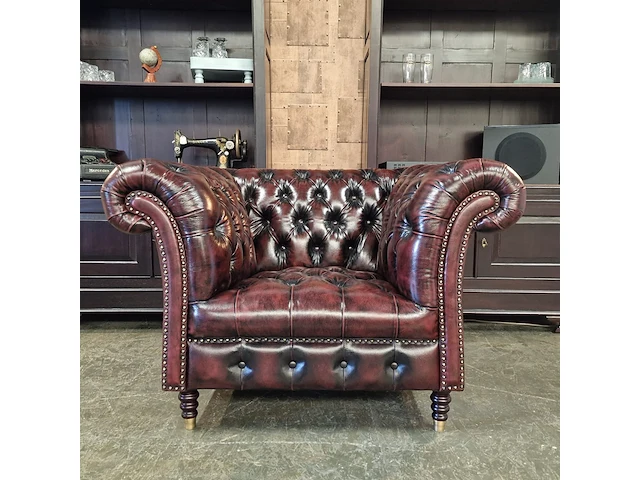 Fauteuil chesterfield, medburn, rood - afbeelding 1 van  7