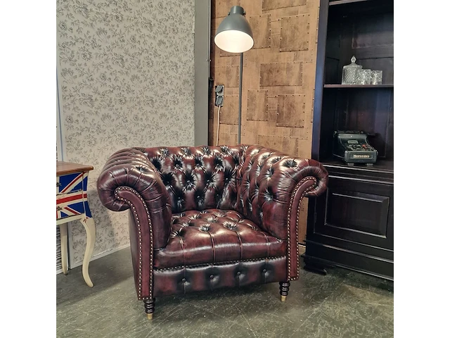 Fauteuil chesterfield, medburn, rood - afbeelding 6 van  7