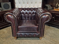 Fauteuil chesterfield, nal, rood - afbeelding 1 van  6