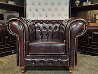 Fauteuil chesterfield, nal, rood - afbeelding 3 van  6