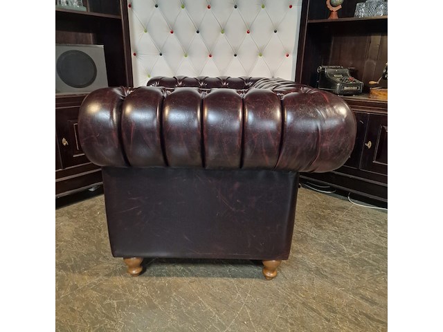 Fauteuil chesterfield, nal, rood - afbeelding 5 van  6