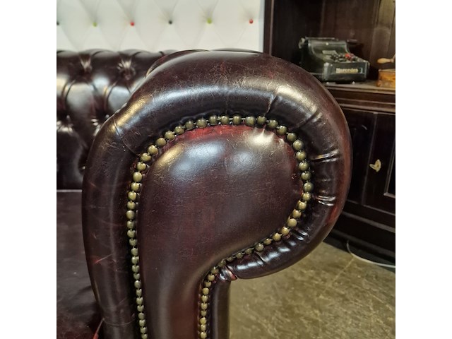 Fauteuil chesterfield, nal, rood - afbeelding 6 van  6