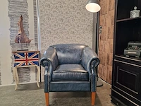 Fauteuil chesterfield, nelson, blauw - afbeelding 1 van  5
