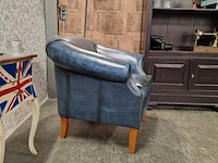 Fauteuil chesterfield, nelson, blauw - afbeelding 3 van  5