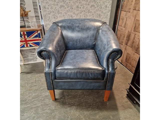 Fauteuil chesterfield, nelson, blauw - afbeelding 4 van  5
