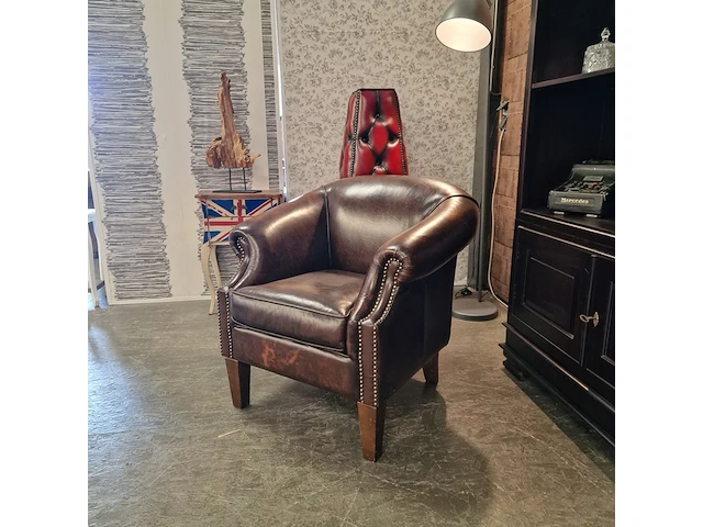 Fauteuil chesterfield, nelson, bruin - afbeelding 4 van  5