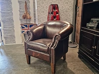 Fauteuil chesterfield, nelson, bruin - afbeelding 4 van  5