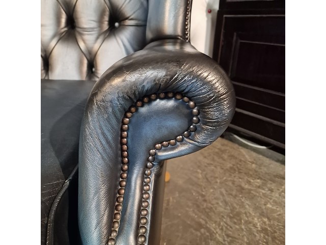 Fauteuil chesterfield, plainwing, blauw - afbeelding 2 van  4
