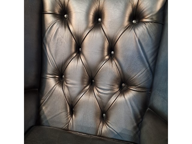 Fauteuil chesterfield, plainwing, blauw - afbeelding 3 van  4