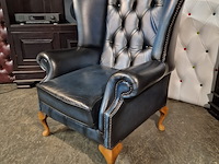 Fauteuil chesterfield, plainwing, blauw - afbeelding 4 van  4