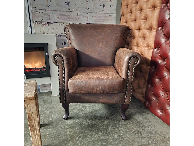 Fauteuil chesterfield, southfolk, bruin - afbeelding 1 van  6