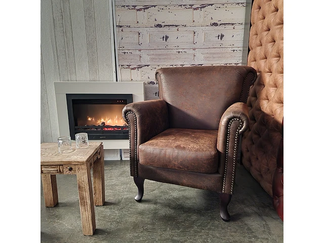 Fauteuil chesterfield, southfolk, bruin - afbeelding 4 van  6