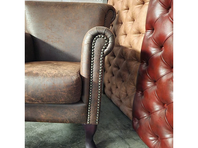 Fauteuil chesterfield, southfolk, bruin - afbeelding 5 van  6