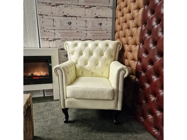Fauteuil chesterfield, southfolk, creme - afbeelding 1 van  5