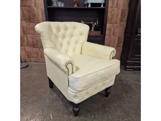 Fauteuil chesterfield, southfolk, creme - afbeelding 4 van  7