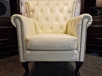 Fauteuil chesterfield, southfolk, crème