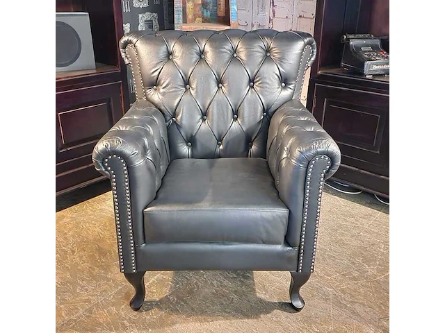 Fauteuil chesterfield, southfolk , zwart - afbeelding 1 van  5