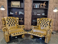 Fauteuil chesterfield, tremblay, geel - afbeelding 1 van  10