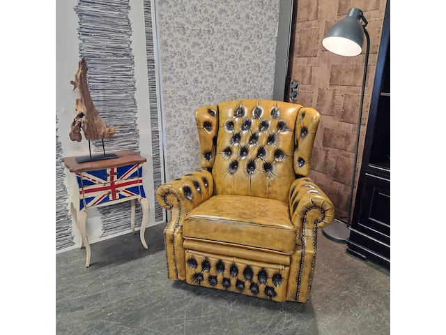 Fauteuil chesterfield, tremblay, geel - afbeelding 2 van  10