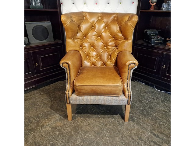 Fauteuil chesterfield, wallflower, bruin - afbeelding 2 van  6