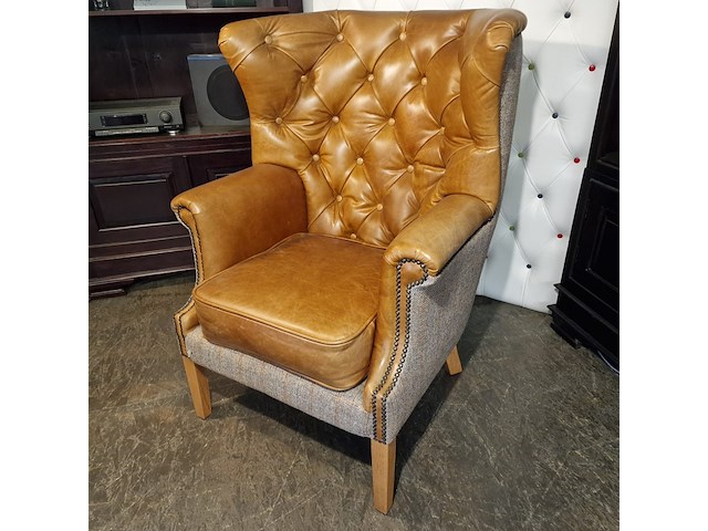 Fauteuil chesterfield, wallflower, bruin - afbeelding 4 van  6