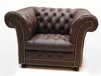 Fauteuil chesterfield, winchester, vintage bruin - afbeelding 1 van  2