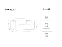 Fauteuil chicago velvet, cosmopolitan design, creme - afbeelding 3 van  5