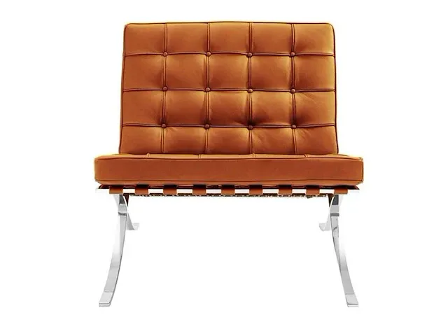 Fauteuil dime house, barcelona fauteuil, cognac, bouwjaar 2022 - afbeelding 2 van  3